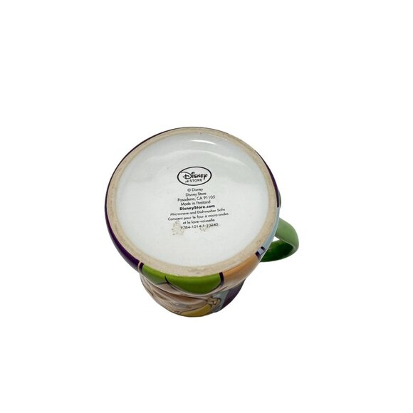 Rare TINKERBELL Coffee Mug Cup Disney 3D Raised Image, TINK Large Teacup, Green - Picture 5 of 5
